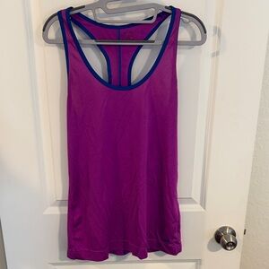Women's Purple Racerback Tank Top - Athletic Layering Tee